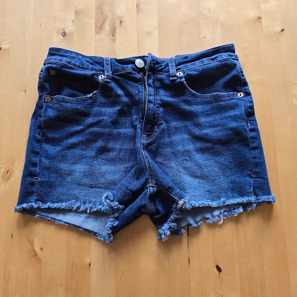 No Boundaries Blue Jean Denim Shorts Sz Large L 13 Cut Off NoBo